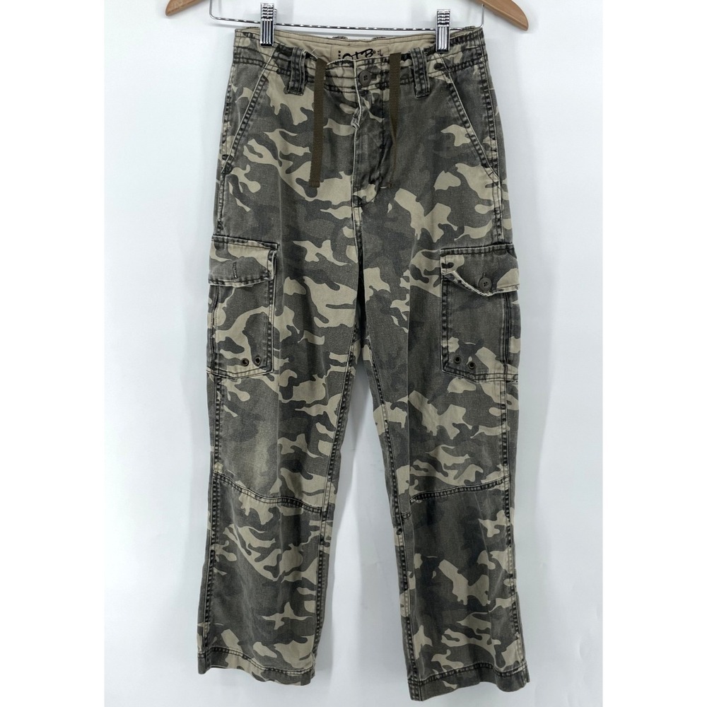 Vtg One Tuff Brand OTB Camo Cargo Pants Boys Youth 12 Hunting Grunge 24"W Skater